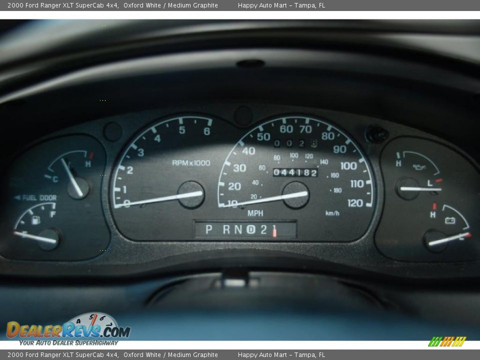2000 Ford Ranger XLT SuperCab 4x4 Oxford White / Medium Graphite Photo #12