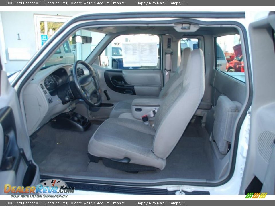 2000 Ford Ranger XLT SuperCab 4x4 Oxford White / Medium Graphite Photo #17