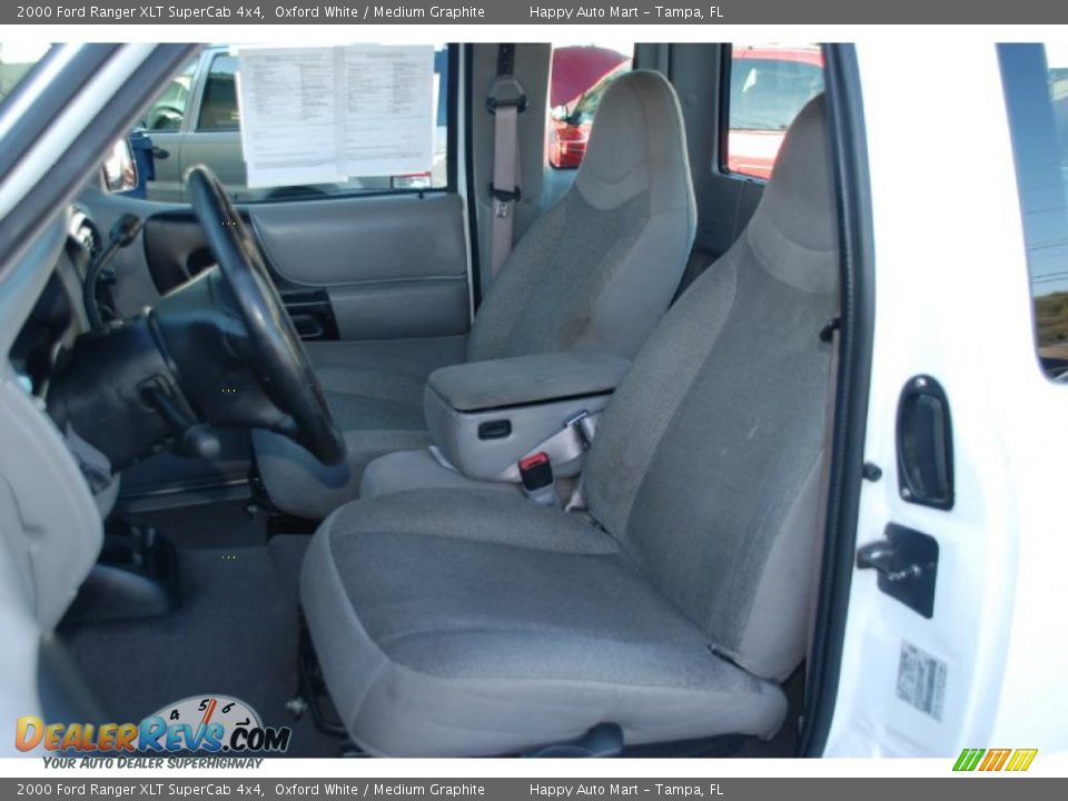 2000 Ford Ranger XLT SuperCab 4x4 Oxford White / Medium Graphite Photo #18