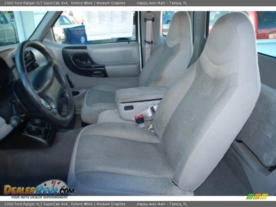 2000 Ford Ranger XLT SuperCab 4x4 Oxford White / Medium Graphite Photo #19