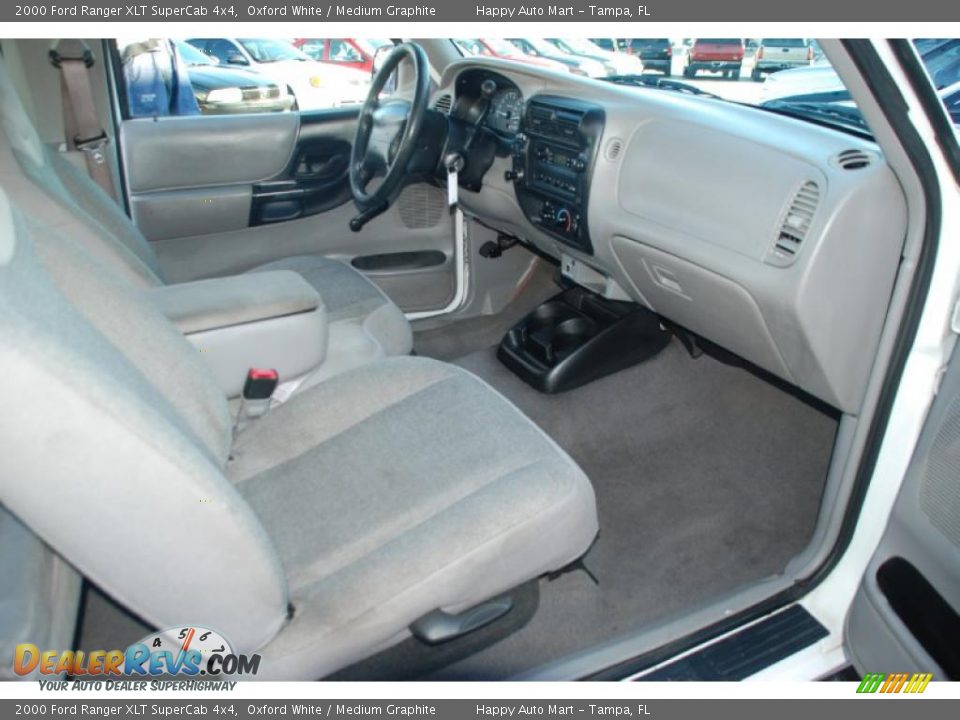 2000 Ford Ranger XLT SuperCab 4x4 Oxford White / Medium Graphite Photo #21