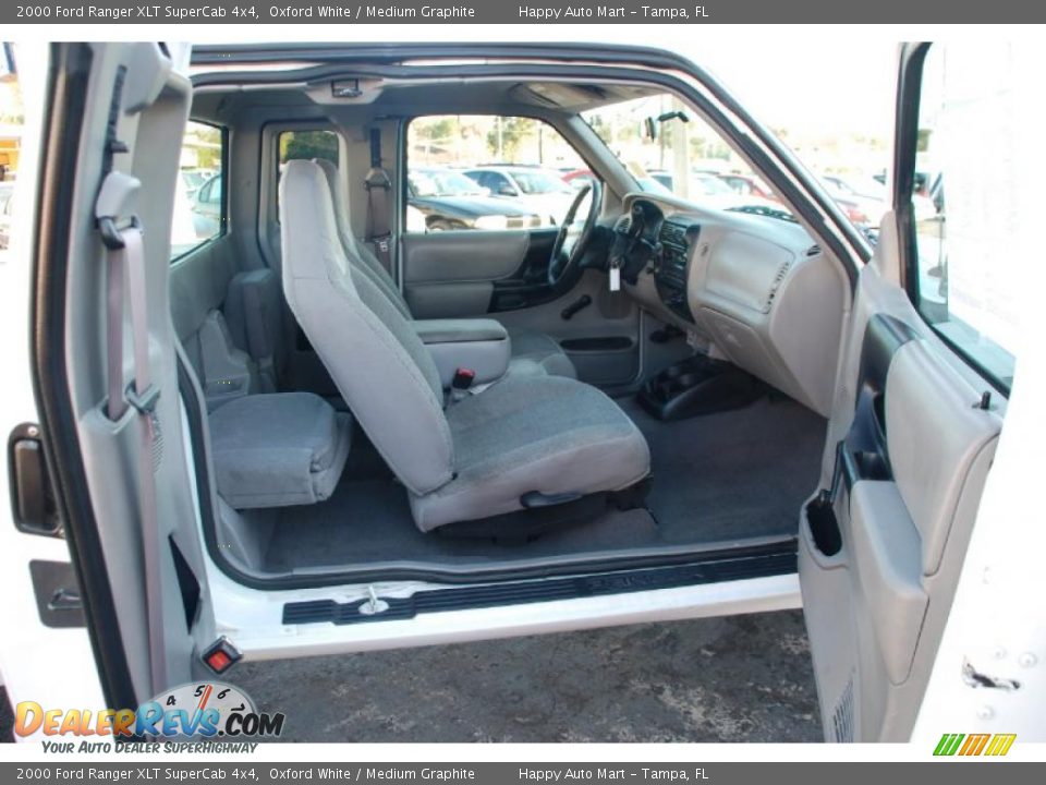 2000 Ford Ranger XLT SuperCab 4x4 Oxford White / Medium Graphite Photo #22