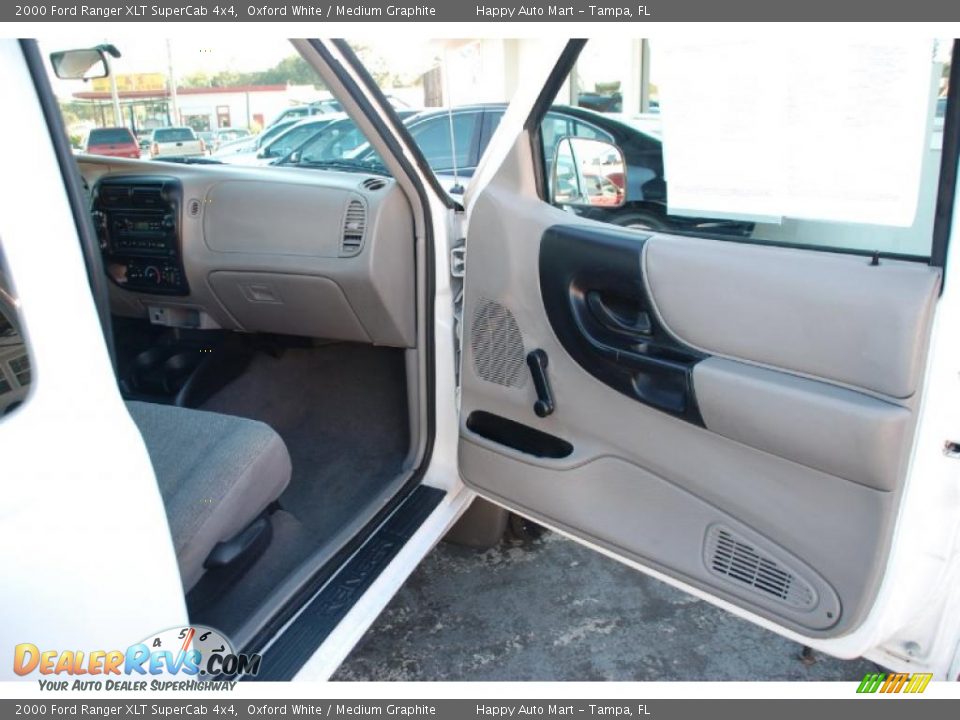 2000 Ford Ranger XLT SuperCab 4x4 Oxford White / Medium Graphite Photo #23