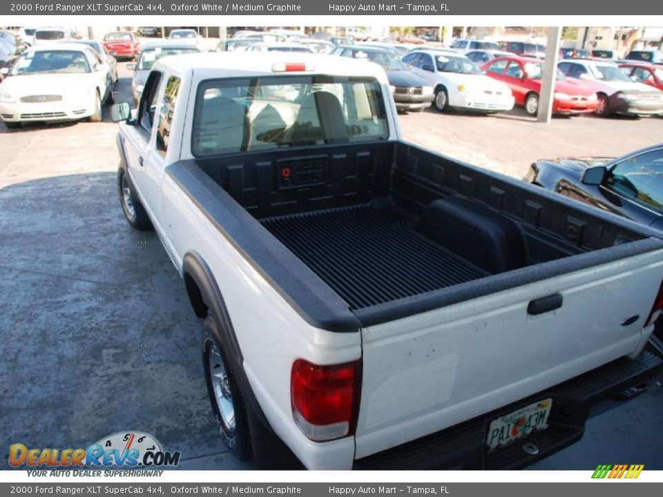 2000 Ford Ranger XLT SuperCab 4x4 Oxford White / Medium Graphite Photo #28