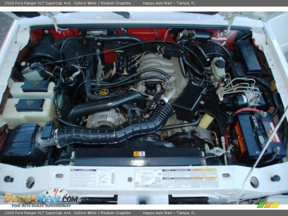 2000 Ford Ranger XLT SuperCab 4x4 Oxford White / Medium Graphite Photo #29