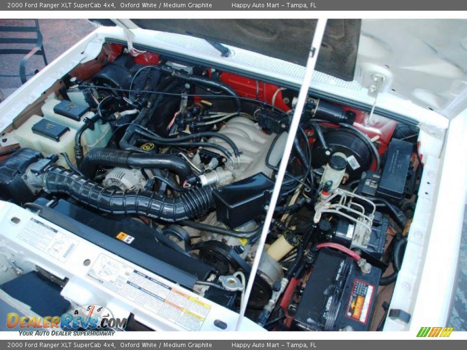 2000 Ford Ranger XLT SuperCab 4x4 Oxford White / Medium Graphite Photo #30