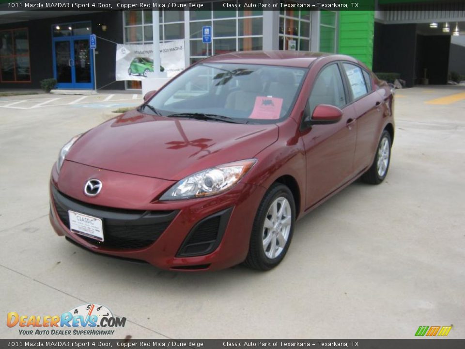 2011 Mazda MAZDA3 i Sport 4 Door Copper Red Mica / Dune Beige Photo #1