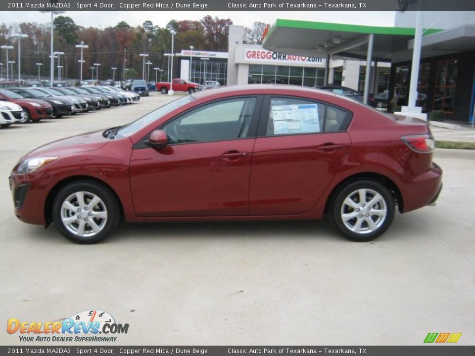 2011 Mazda MAZDA3 i Sport 4 Door Copper Red Mica / Dune Beige Photo #2