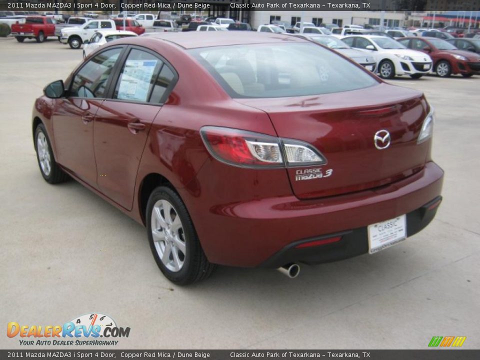 2011 Mazda MAZDA3 i Sport 4 Door Copper Red Mica / Dune Beige Photo #3