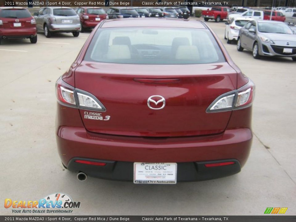 2011 Mazda MAZDA3 i Sport 4 Door Copper Red Mica / Dune Beige Photo #4