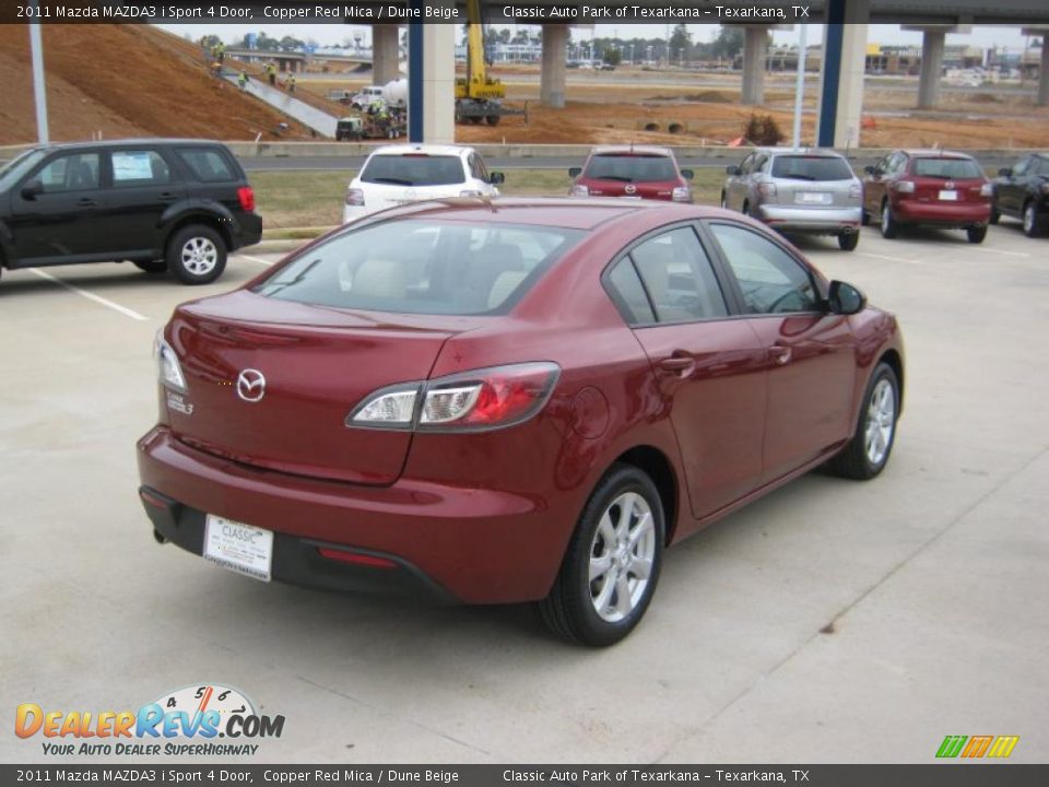 2011 Mazda MAZDA3 i Sport 4 Door Copper Red Mica / Dune Beige Photo #5