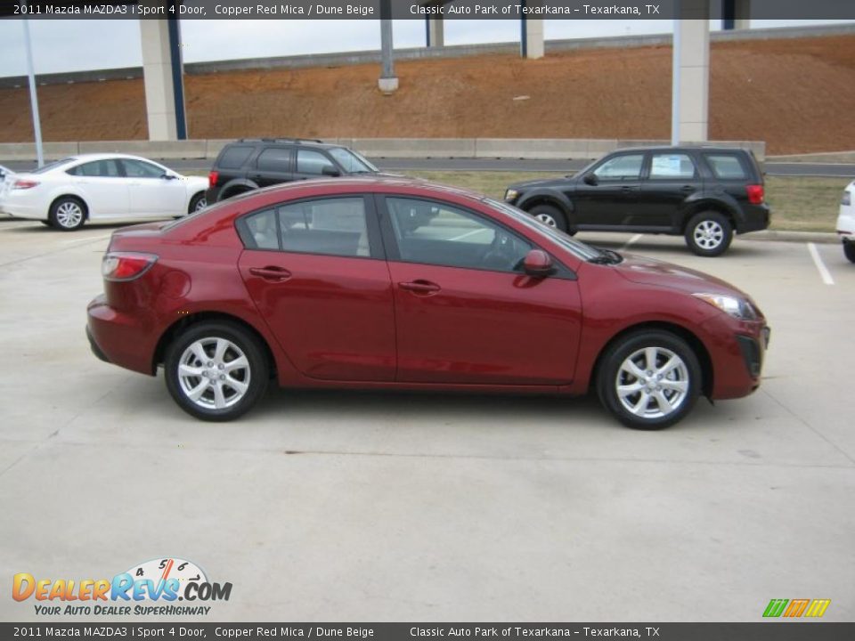 2011 Mazda MAZDA3 i Sport 4 Door Copper Red Mica / Dune Beige Photo #6