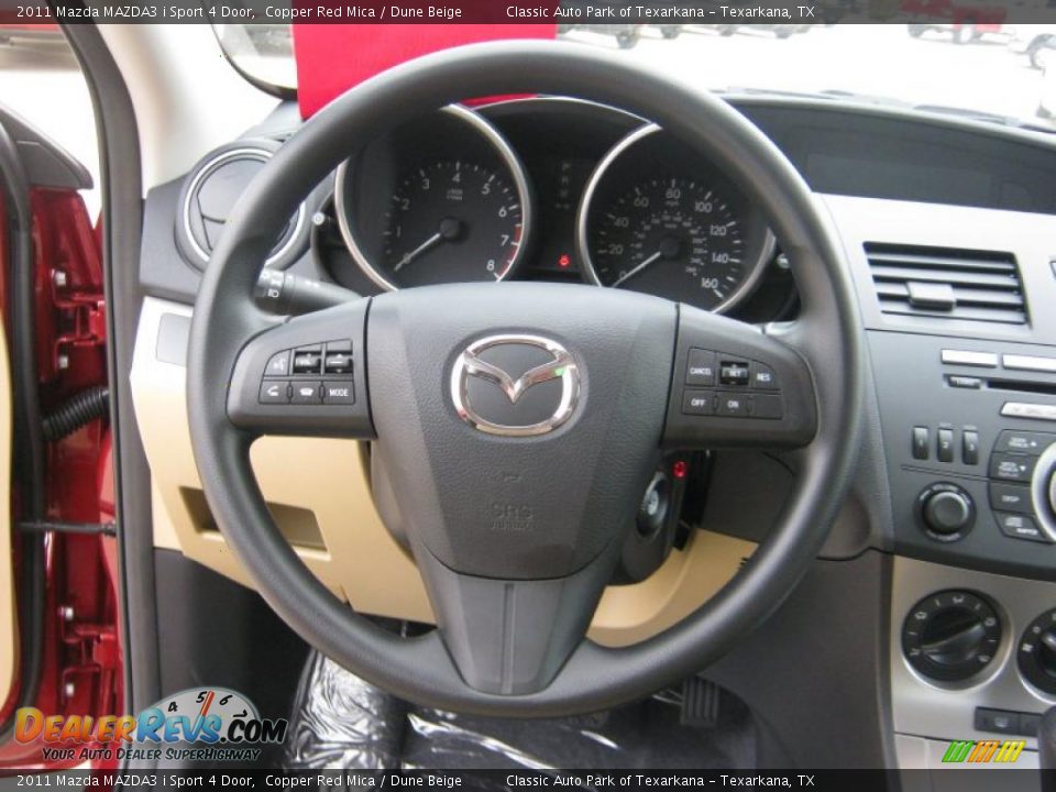 2011 Mazda MAZDA3 i Sport 4 Door Copper Red Mica / Dune Beige Photo #10