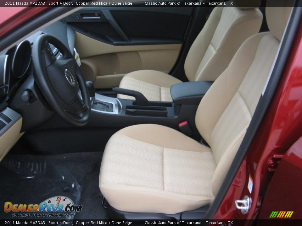 2011 Mazda MAZDA3 i Sport 4 Door Copper Red Mica / Dune Beige Photo #13