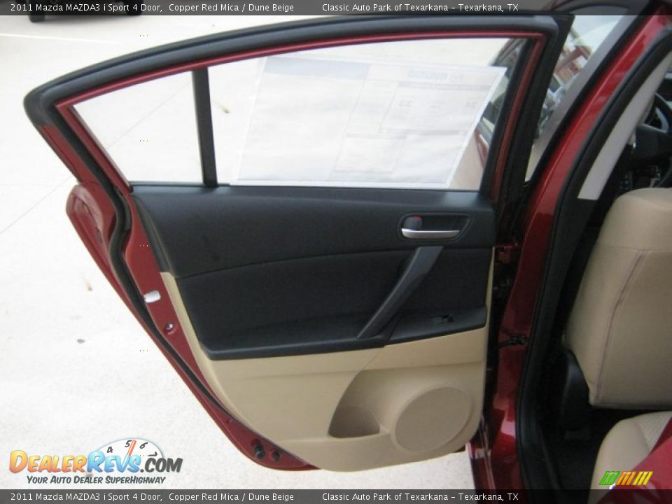 2011 Mazda MAZDA3 i Sport 4 Door Copper Red Mica / Dune Beige Photo #17