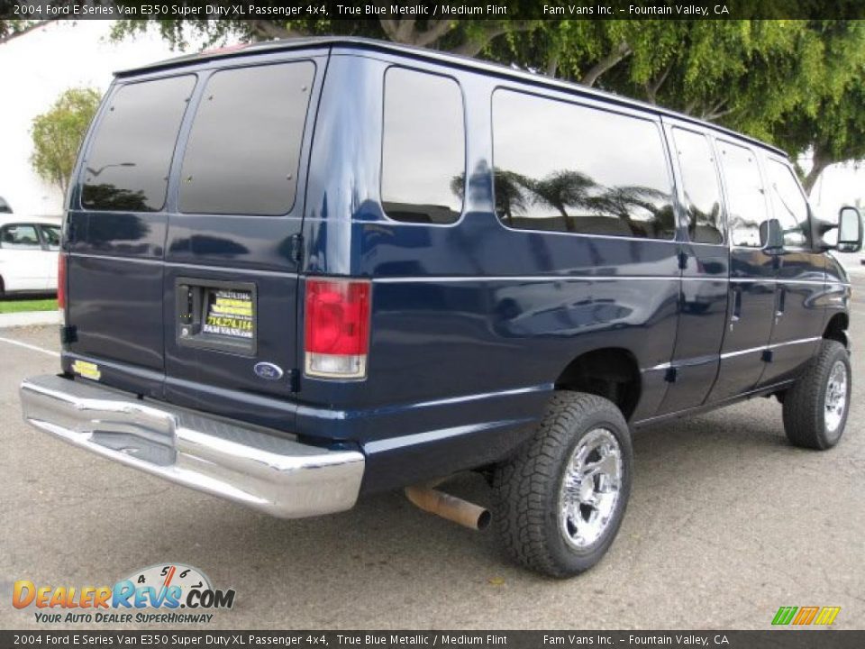 2004 Ford E Series Van E350 Super Duty XL Passenger 4x4 True Blue Metallic / Medium Flint Photo #6