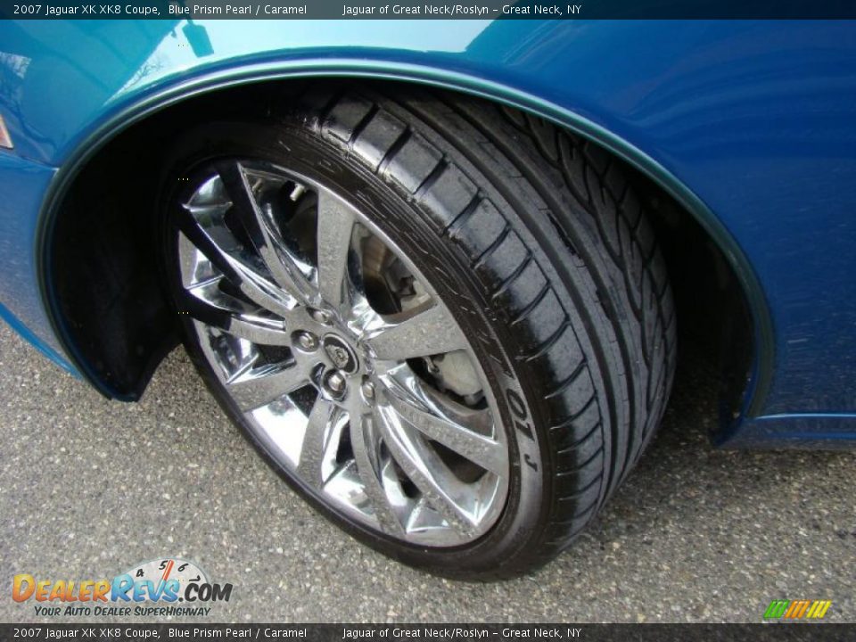 2007 Jaguar XK XK8 Coupe Blue Prism Pearl / Caramel Photo #2