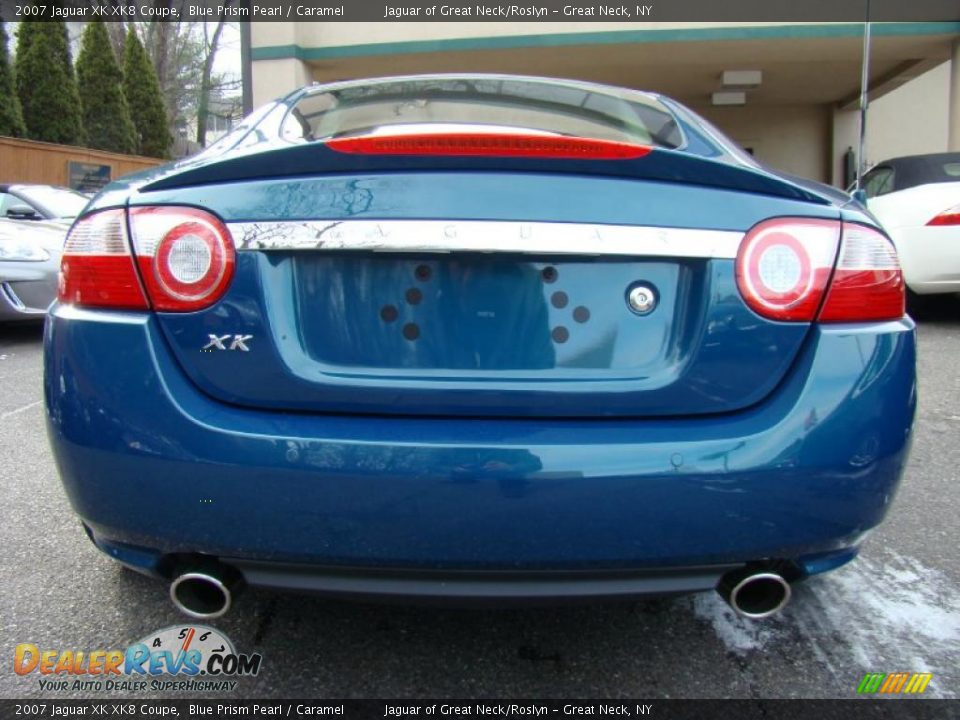 2007 Jaguar XK XK8 Coupe Blue Prism Pearl / Caramel Photo #7