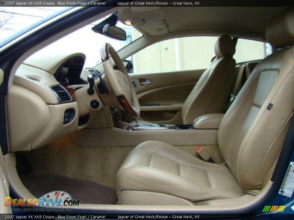 2007 Jaguar XK XK8 Coupe Blue Prism Pearl / Caramel Photo #15