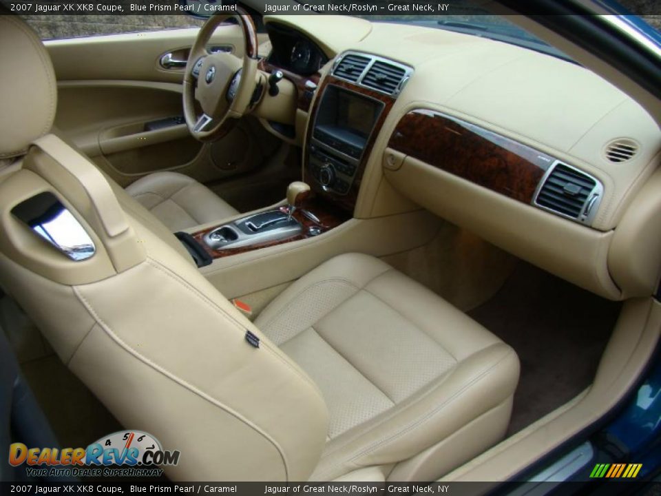 2007 Jaguar XK XK8 Coupe Blue Prism Pearl / Caramel Photo #18