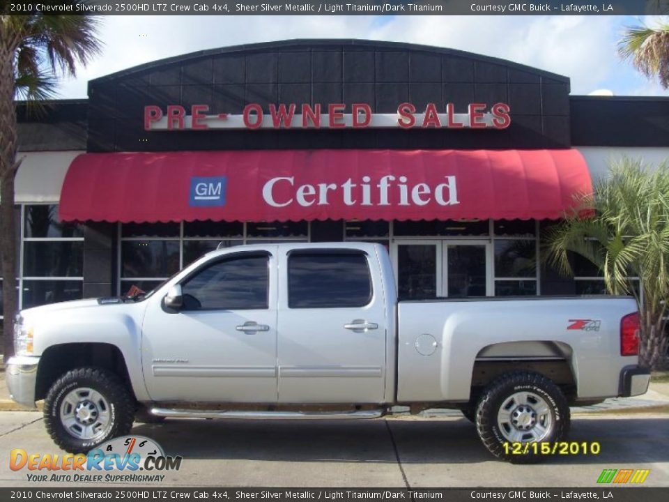 2010 Chevrolet Silverado 2500HD LTZ Crew Cab 4x4 Sheer Silver Metallic / Light Titanium/Dark Titanium Photo #1