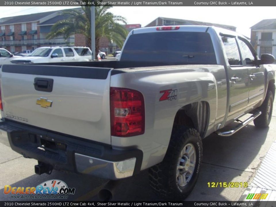 2010 Chevrolet Silverado 2500HD LTZ Crew Cab 4x4 Sheer Silver Metallic / Light Titanium/Dark Titanium Photo #8