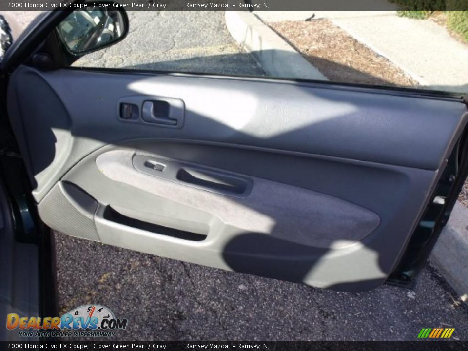 2000 Honda Civic EX Coupe Clover Green Pearl / Gray Photo #7