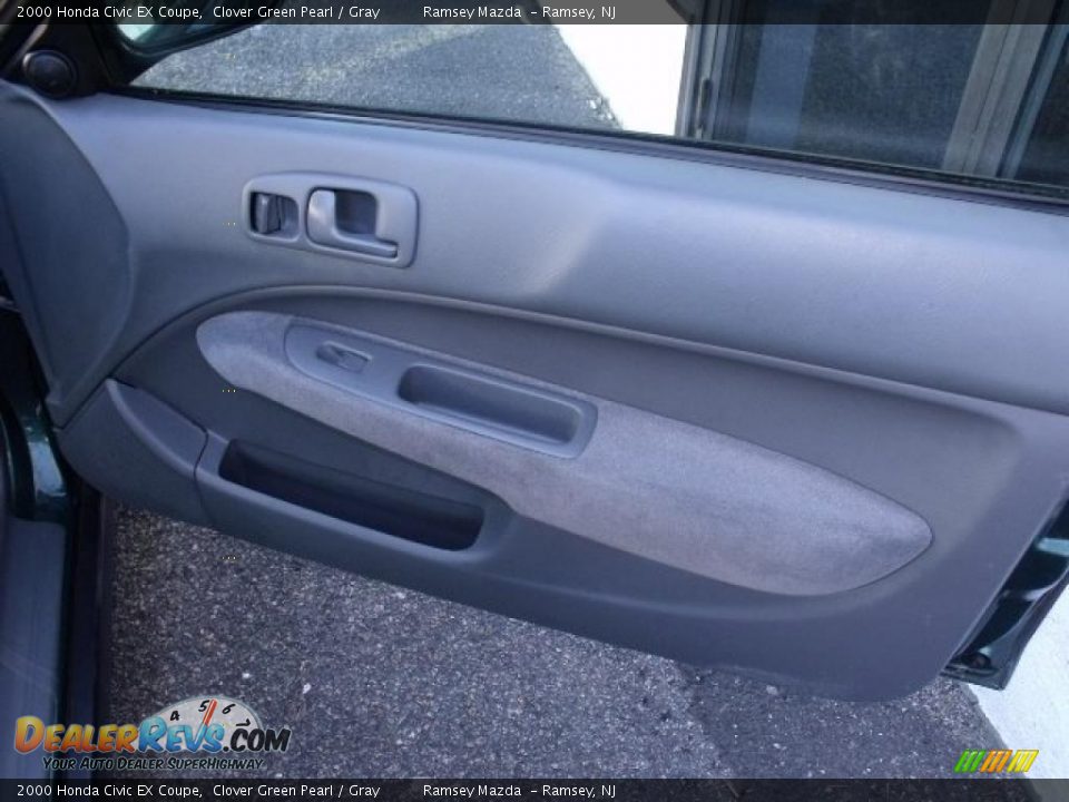 2000 Honda Civic EX Coupe Clover Green Pearl / Gray Photo #8