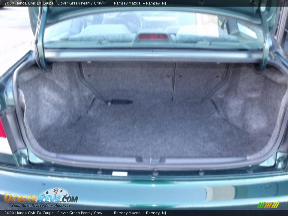 2000 Honda Civic EX Coupe Clover Green Pearl / Gray Photo #12