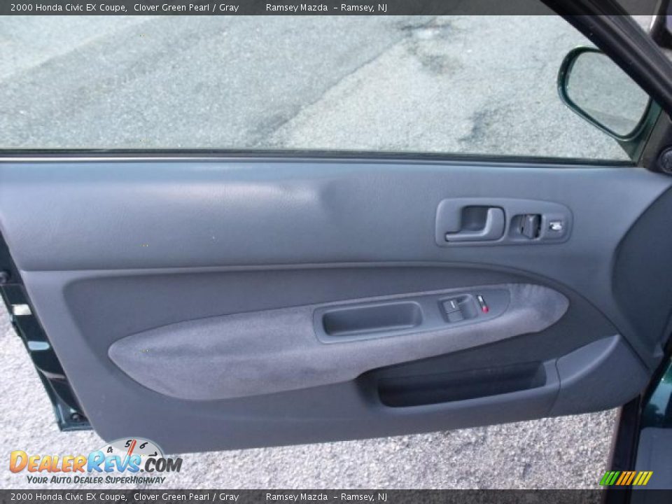 2000 Honda Civic EX Coupe Clover Green Pearl / Gray Photo #13
