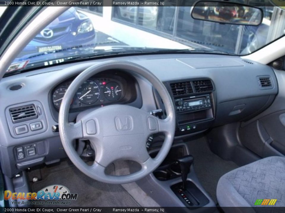 Gray Interior 2000 Honda Civic Ex Coupe Photo 16