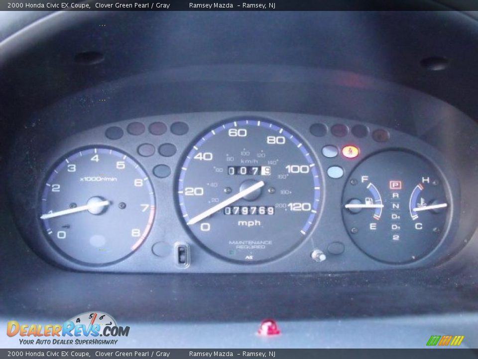 2000 Honda Civic EX Coupe Clover Green Pearl / Gray Photo #18