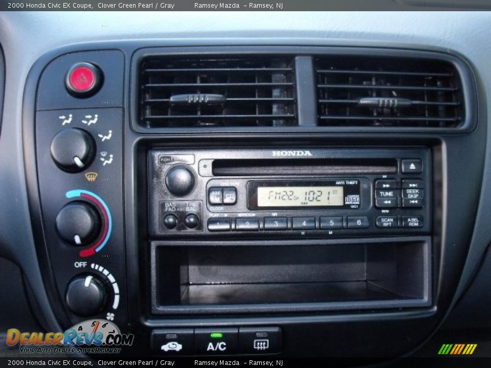 2000 Honda Civic EX Coupe Clover Green Pearl / Gray Photo #20