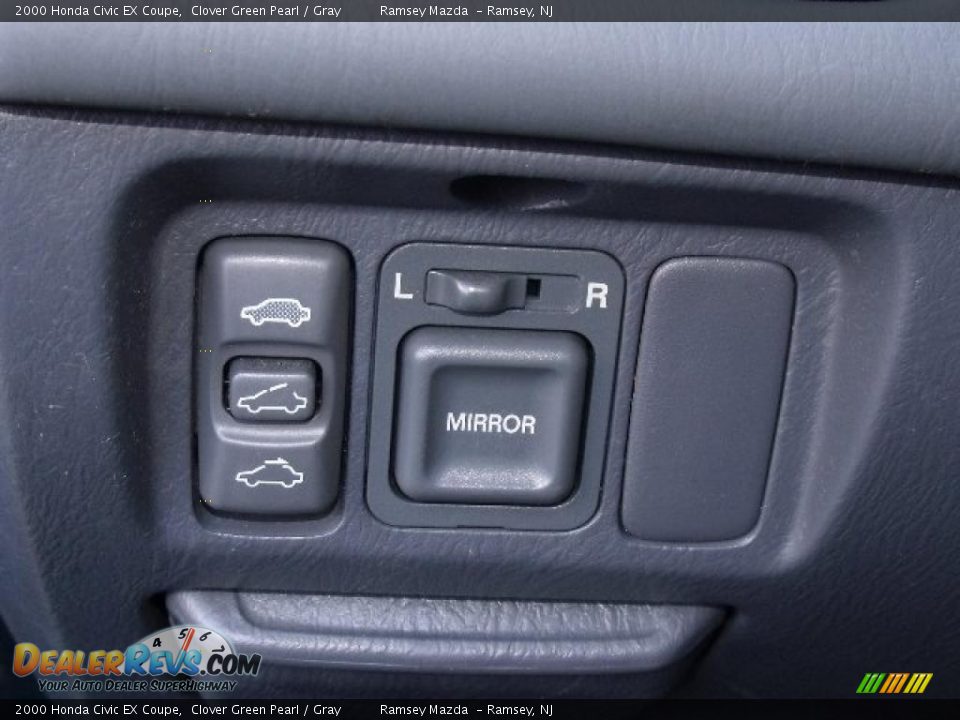 2000 Honda Civic EX Coupe Clover Green Pearl / Gray Photo #22