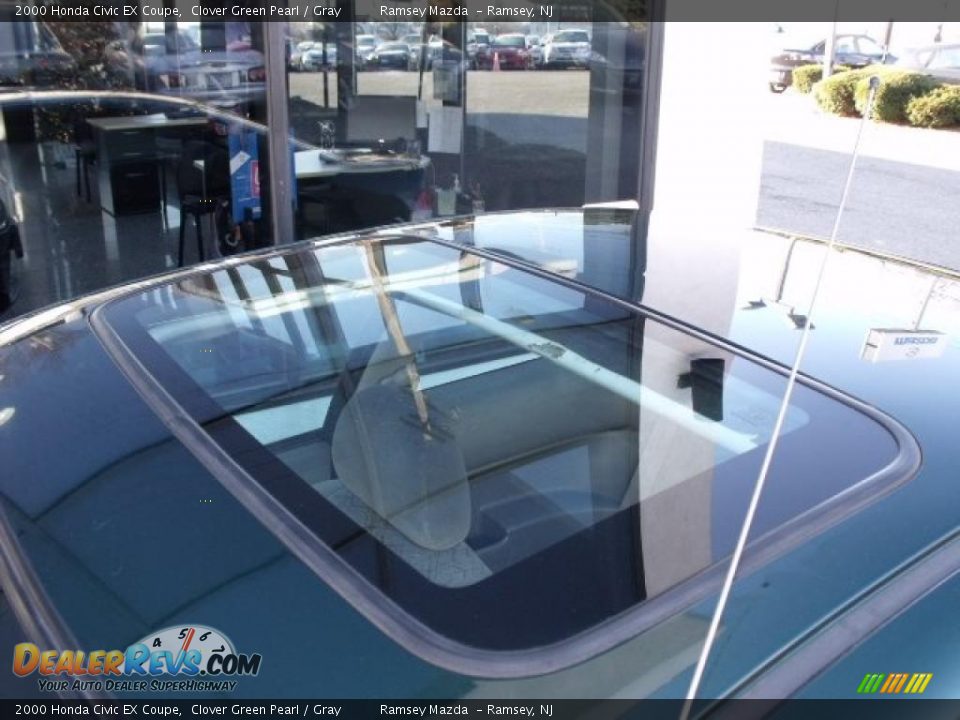 2000 Honda Civic EX Coupe Clover Green Pearl / Gray Photo #23