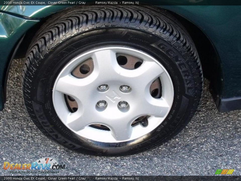 2000 Honda Civic EX Coupe Clover Green Pearl / Gray Photo #25
