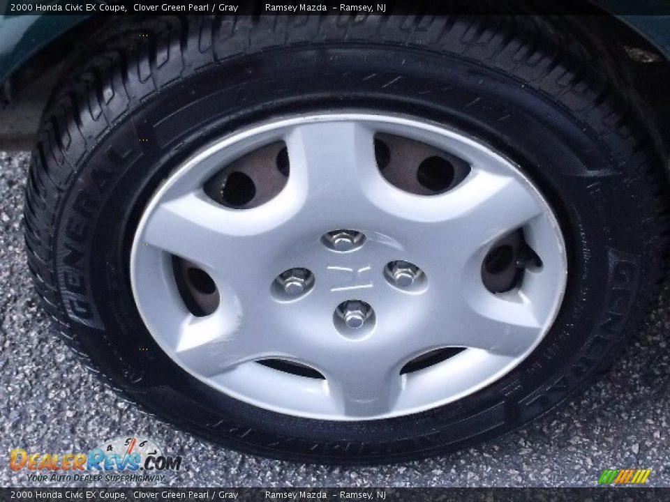 2000 Honda Civic EX Coupe Clover Green Pearl / Gray Photo #27