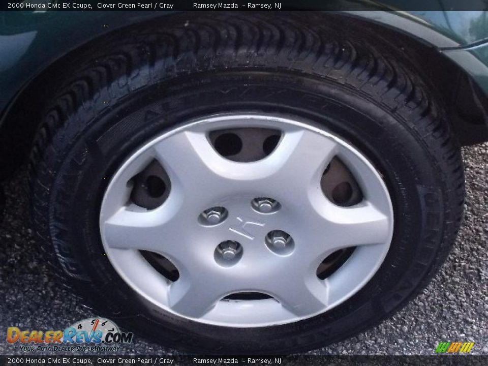 2000 Honda Civic EX Coupe Clover Green Pearl / Gray Photo #28