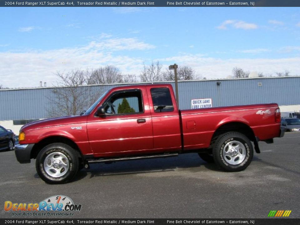 2004 Ford Ranger XLT SuperCab 4x4 Toreador Red Metallic / Medium Dark Flint Photo #3