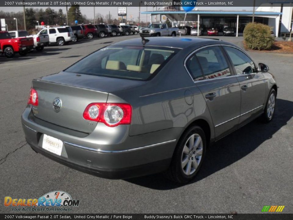 2007 Volkswagen Passat 2.0T Sedan United Grey Metallic / Pure Beige Photo #4