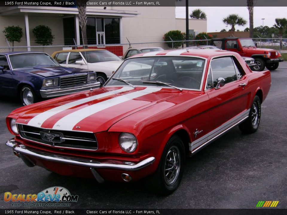 1965 Ford Mustang Coupe Red / Black Photo #2