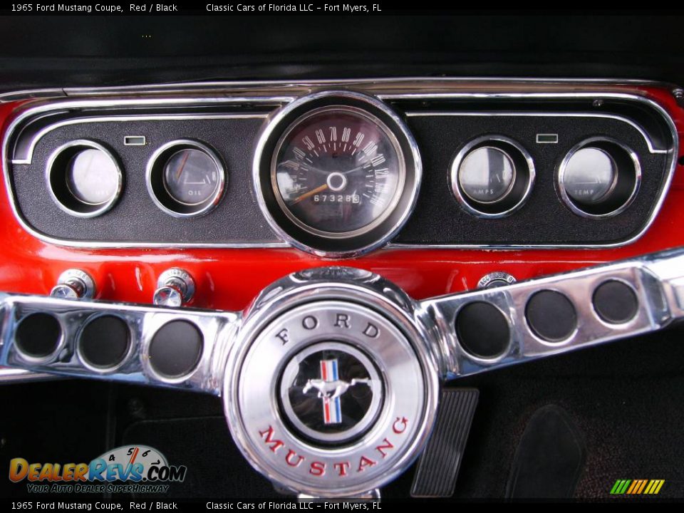 1965 Ford Mustang Coupe Red / Black Photo #7