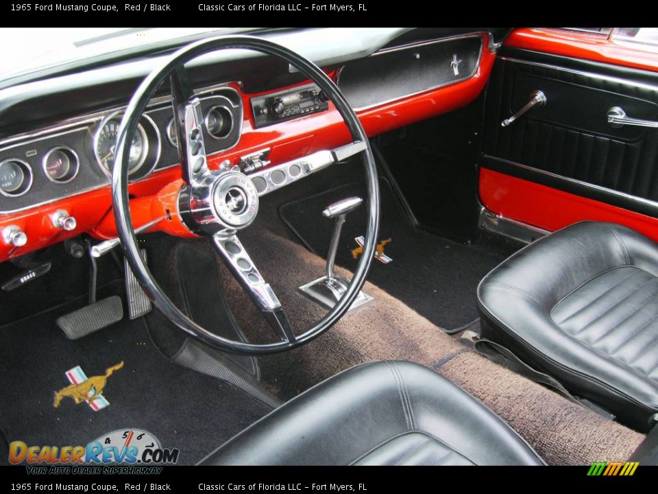 1965 Ford Mustang Coupe Red / Black Photo #9