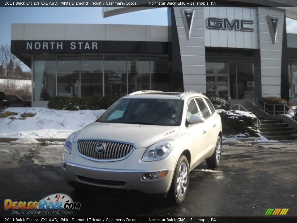 2011 Buick Enclave CXL AWD White Diamond Tricoat / Cashmere/Cocoa Photo #1