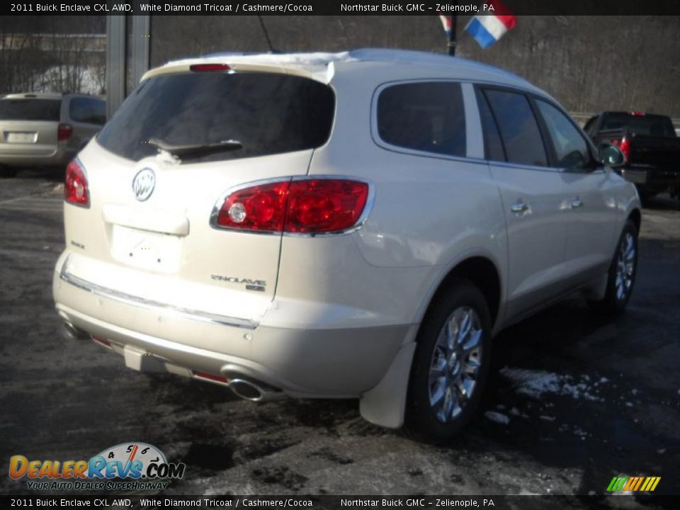 2011 Buick Enclave CXL AWD White Diamond Tricoat / Cashmere/Cocoa Photo #4
