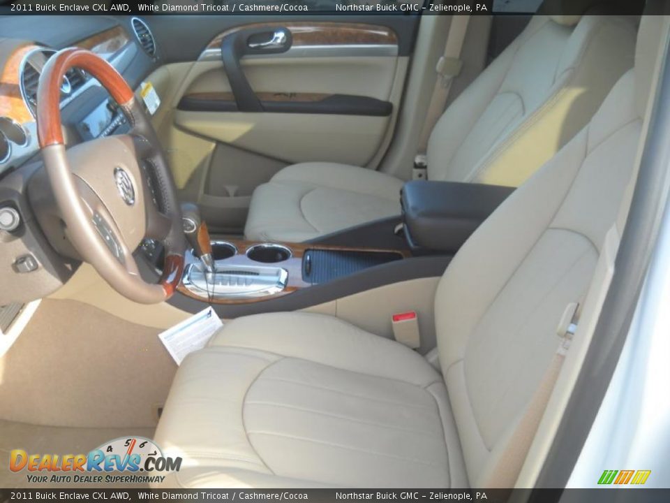 2011 Buick Enclave CXL AWD White Diamond Tricoat / Cashmere/Cocoa Photo #8