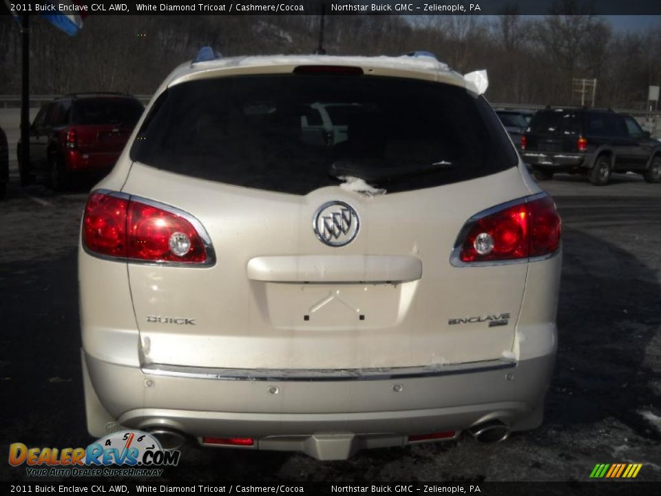2011 Buick Enclave CXL AWD White Diamond Tricoat / Cashmere/Cocoa Photo #11