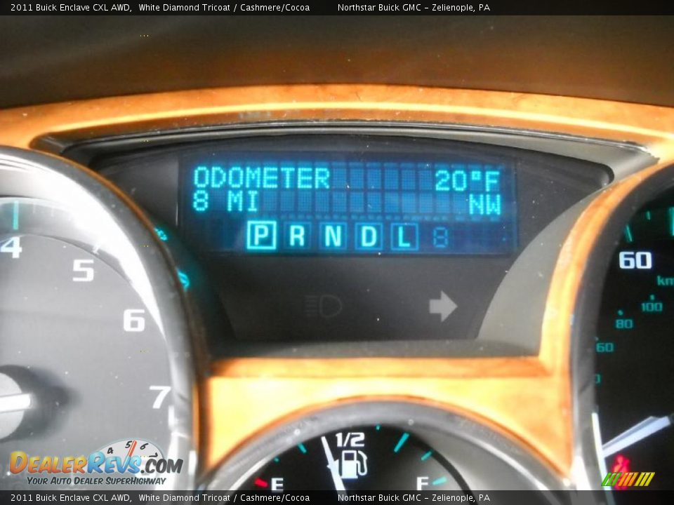 2011 Buick Enclave CXL AWD White Diamond Tricoat / Cashmere/Cocoa Photo #20