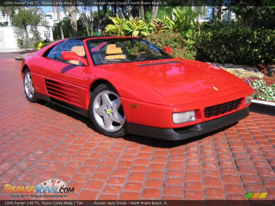 Front 3/4 View of 1990 Ferrari 348 TS Photo #1
