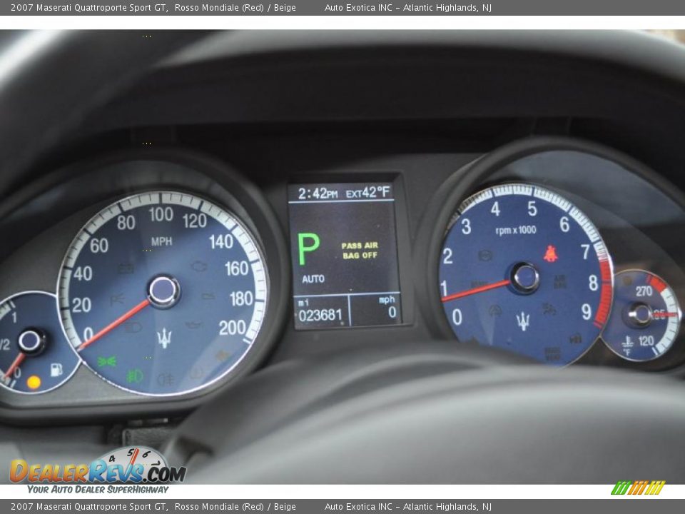 2007 Maserati Quattroporte Sport GT Gauges Photo #17